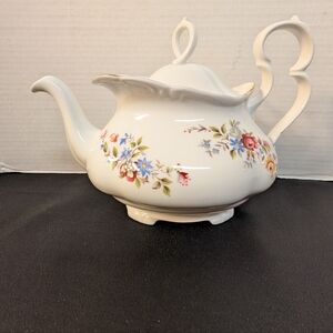 Vintage Royal Crown Derby "Derby Posies" English Bone China 6 Cup Teapot &  Lid